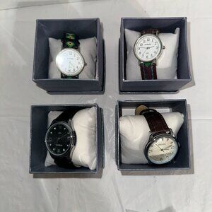 Set Of 4 Strada Mens Watches With Assorted Strap Designs